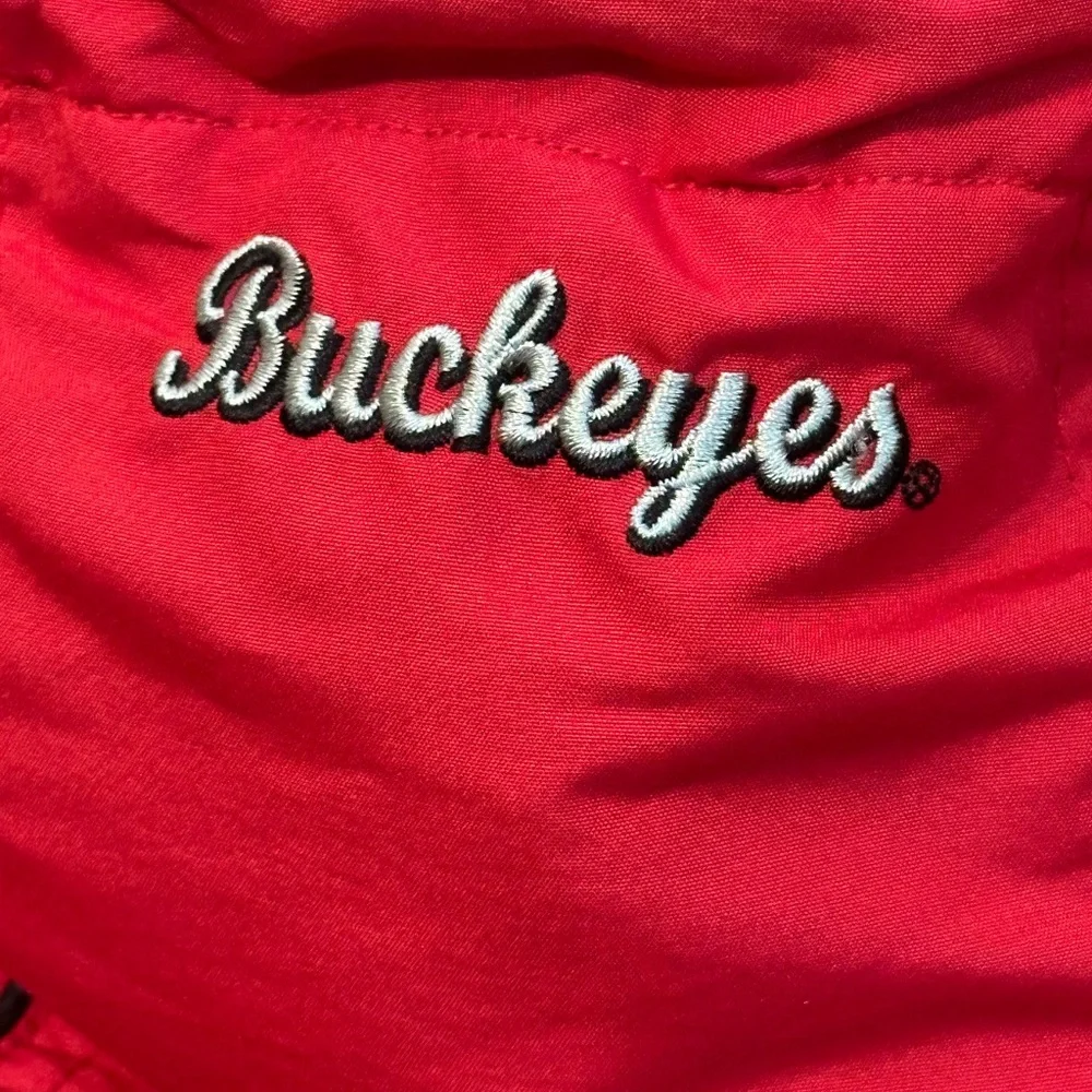 Vintage Ohio State Buckeyes Crable Jacket — Red Check Fleece Lined — Size Large - Picture 7 of 8